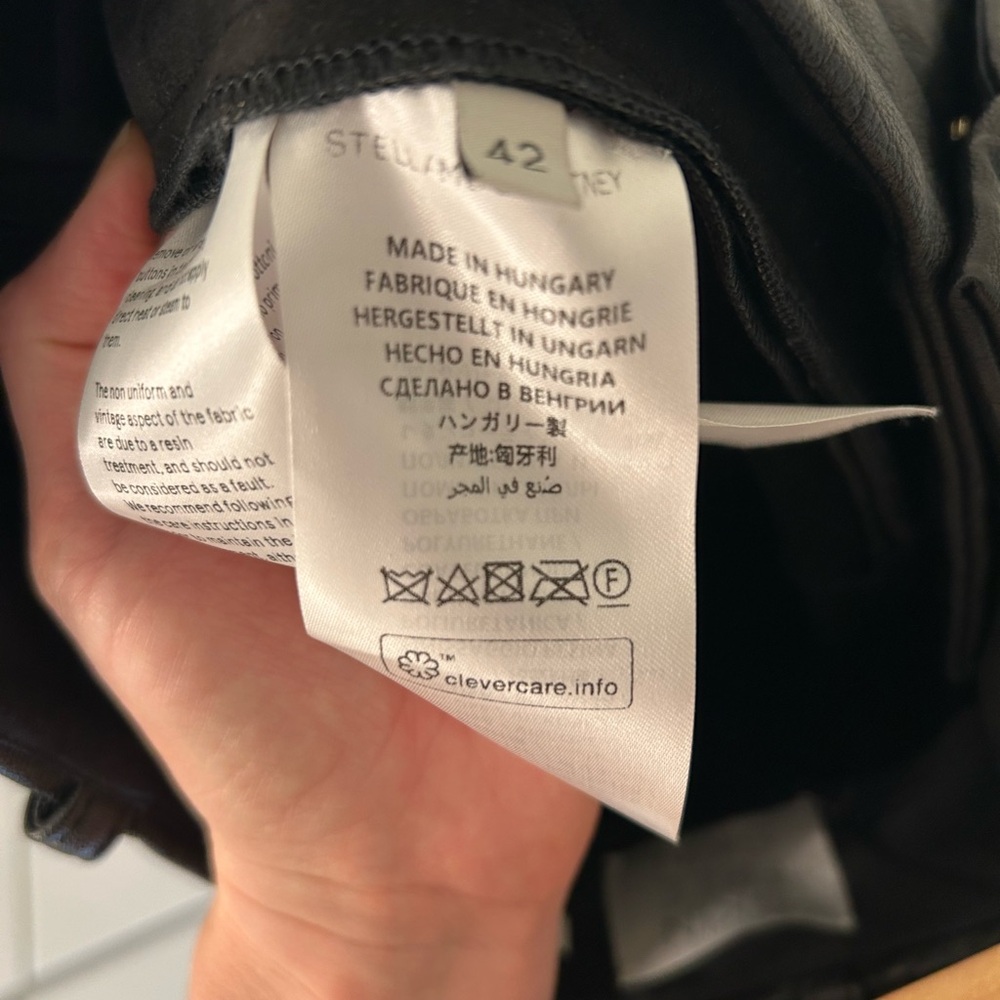 Stella McCartney Vegan Leather Shorts - Picture 5 of 5